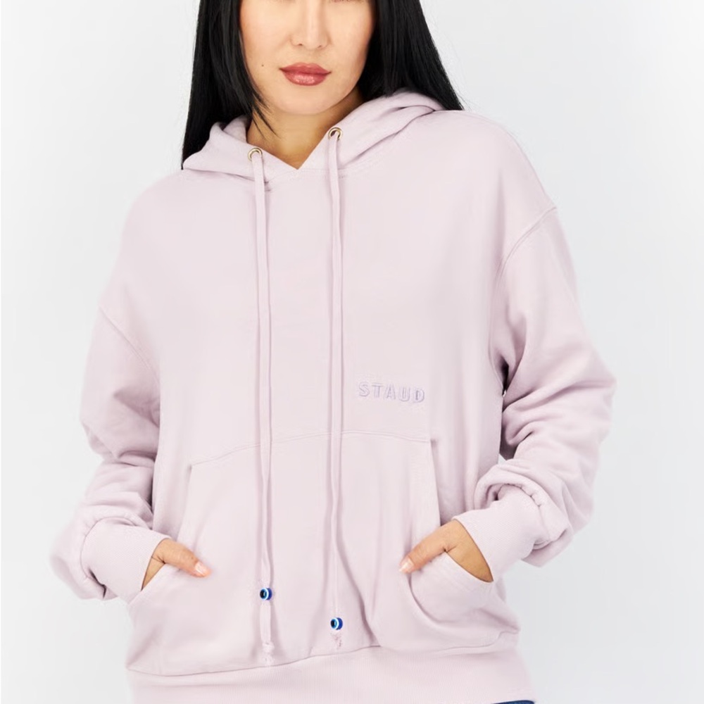 Staud HOODED SWEATSHIRT | LAVENDER